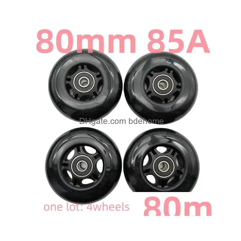 Skate Wheels Skate Wheel 80X24Mm Roller 80Mm 85A 4 Wheels/Lot 608Rs Bearing 240227 Drop Delivery Sports Outdoors Action Sports Inline Dhz3U