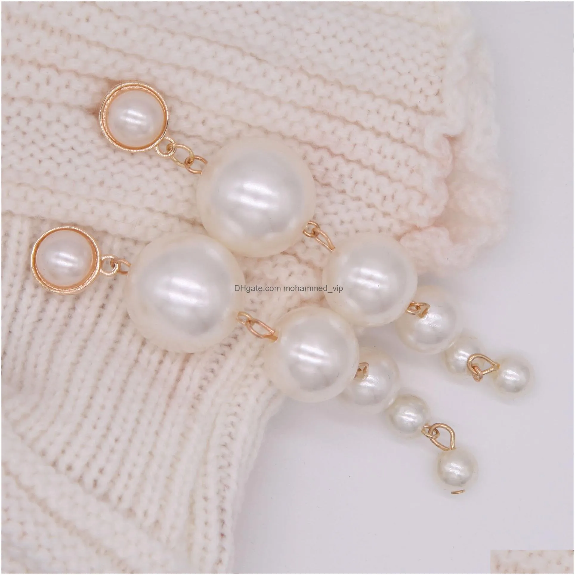 large and small pearl long earrings alloy pendant earrings fashion accessories gd1156