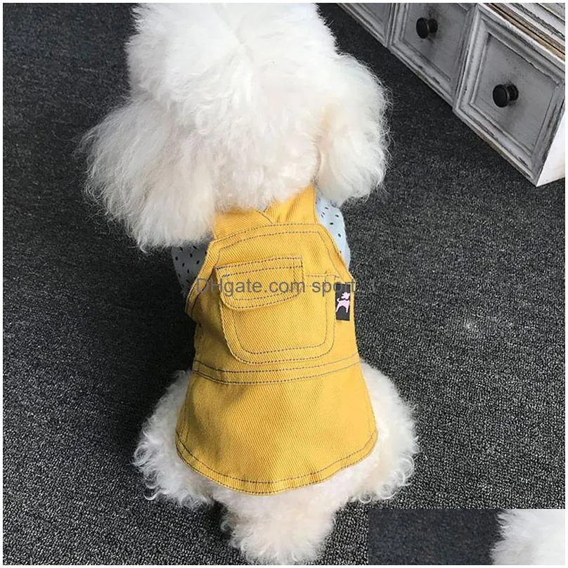 denim dog clothes pet dress clothing for dogs skirt sling dog dress winter puppy pet clothes for dogs pets clothing ropa perro lj2279e