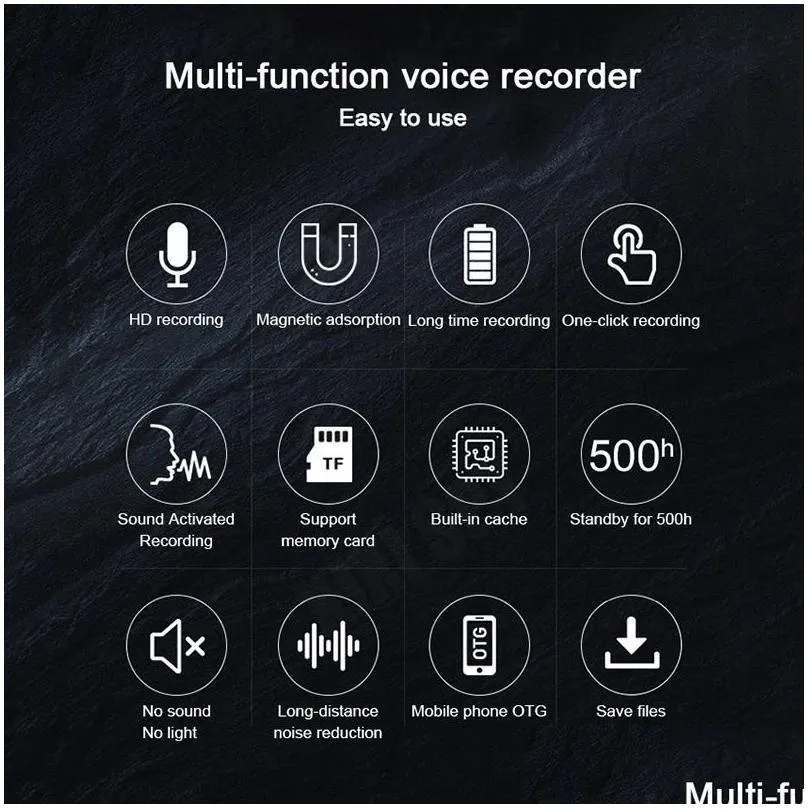 digital voice recorder mini voice activated recorder 500 hours digital recording device professional sound dictaphone audio micro record portable small