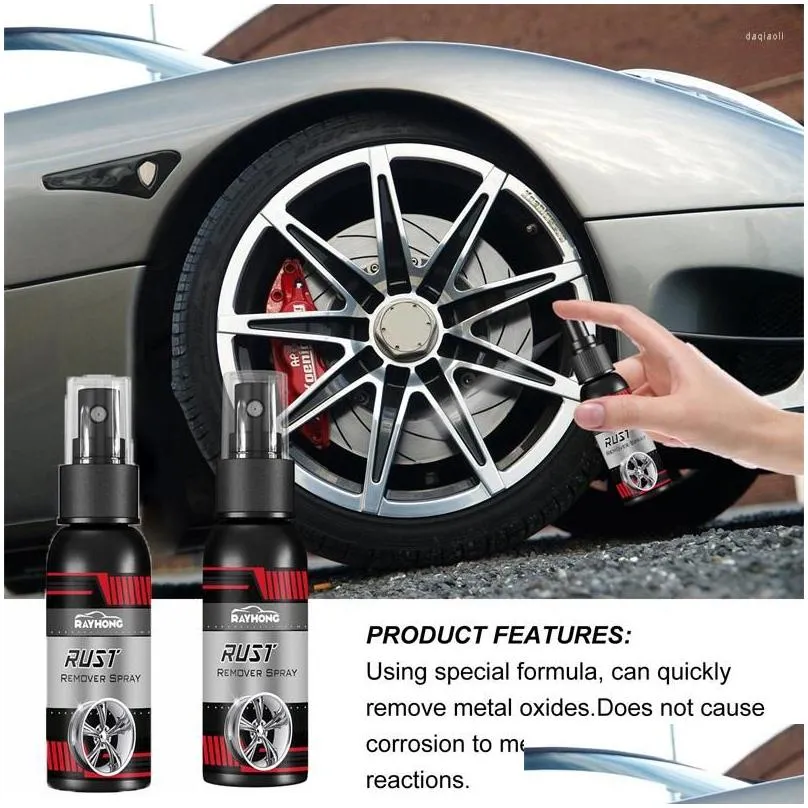 car wash solutions 30ml wheel tires anti-rust cleaner automobile multifunctional rust remover surface polisher tools protection repair