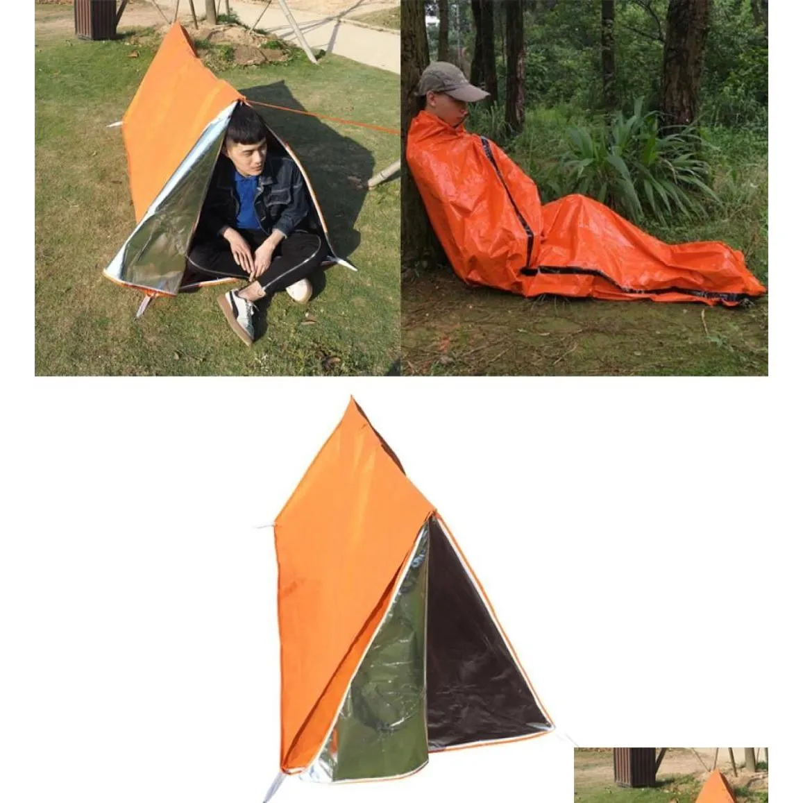 Tents And Shelters Emergency Tube Tent Survival Outdoor Durable Shelter For Cycling Cam Survival8369299 Drop Delivery Sports Outdoors Dhpoq