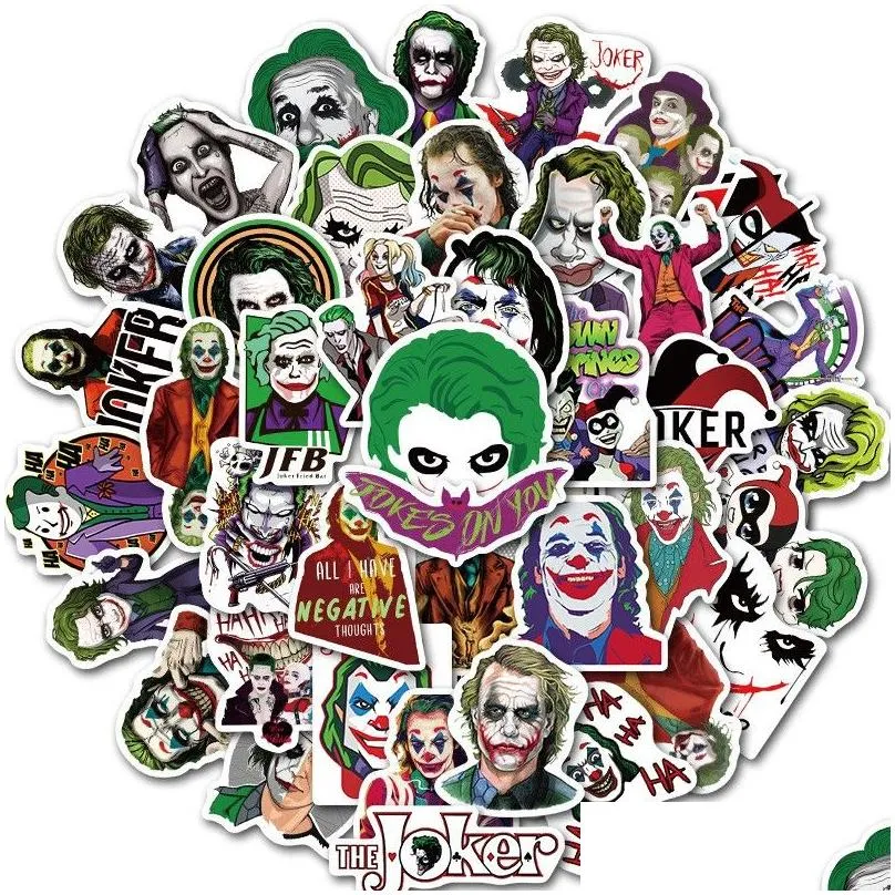 50pcs/lot the joker sticker graffiti stickers for diy luggage laptop skateboard motorcycle bicycle stickers