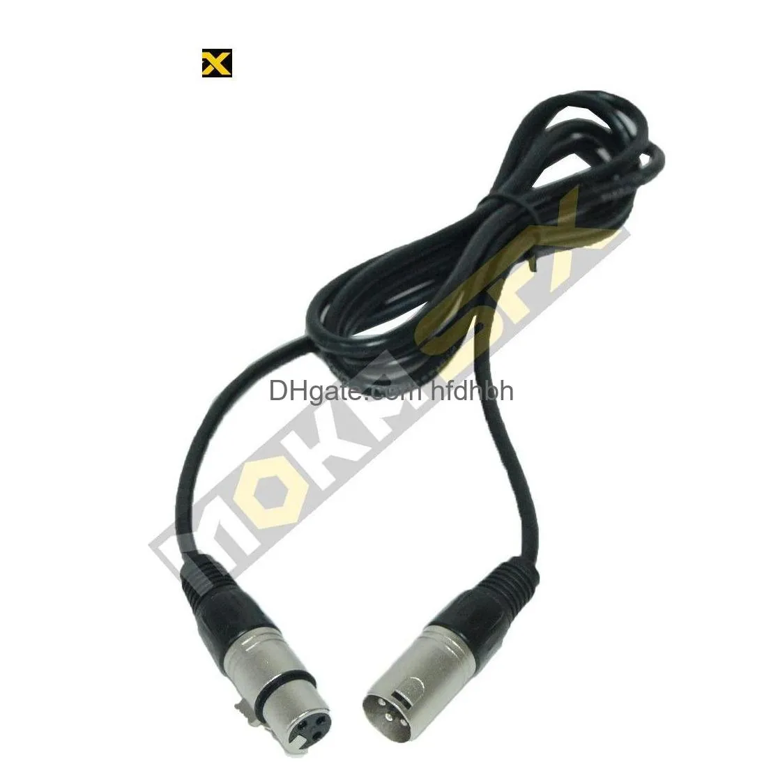  10 pcs/lot 2 meter length 3 pin signal connection dmx cable high speed metal material for stage/ddj/party