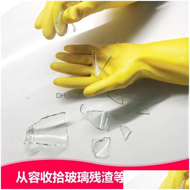 disposable gloves dishwashing womens thickened beef tendon latex rubber plastic housework durable waterproof labor protectio227s