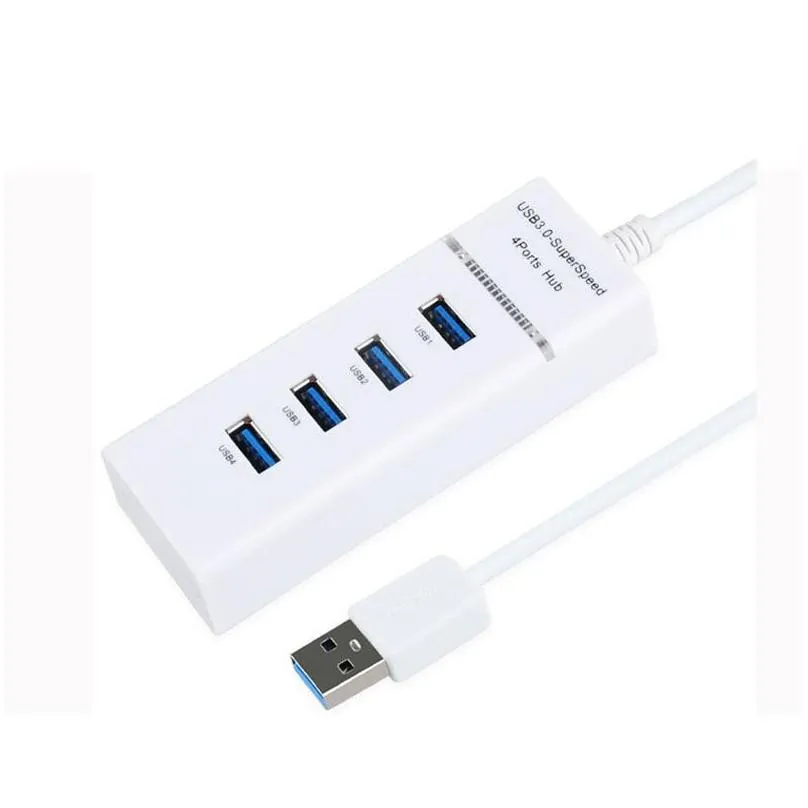 4 in 1 black usb 3.0 hub splitter for ps4/ps4 slim high speed adapter for xbox with package