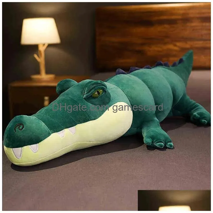 Stuffed & Plush Animals 80-180Cm Simation Clogodile P Toys Stuffed Soft Animals Long Pillow Doll Home Decoration Gift For Children Dro Dh1W5