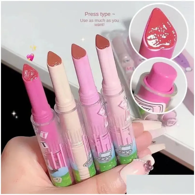 lip gloss flower love mirror water for women glossy glass heart shape lipstick waterproof crystal jelly plumper gl z3j2