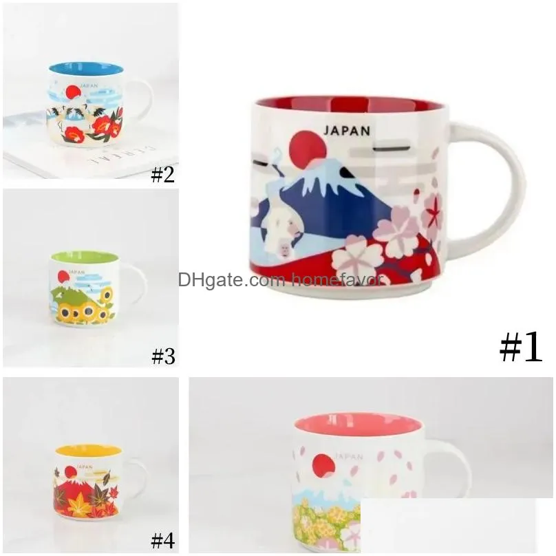 14oz capacity ceramic starbucks city mug japan cities coffee mug cup with original box japan city