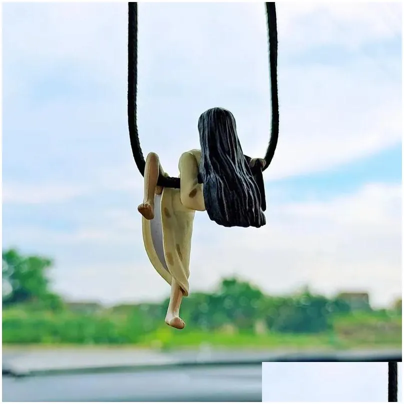 interior decorations car decoration accessories sadako pendant hanging female ghost rear view mirror auto ornamentinterior