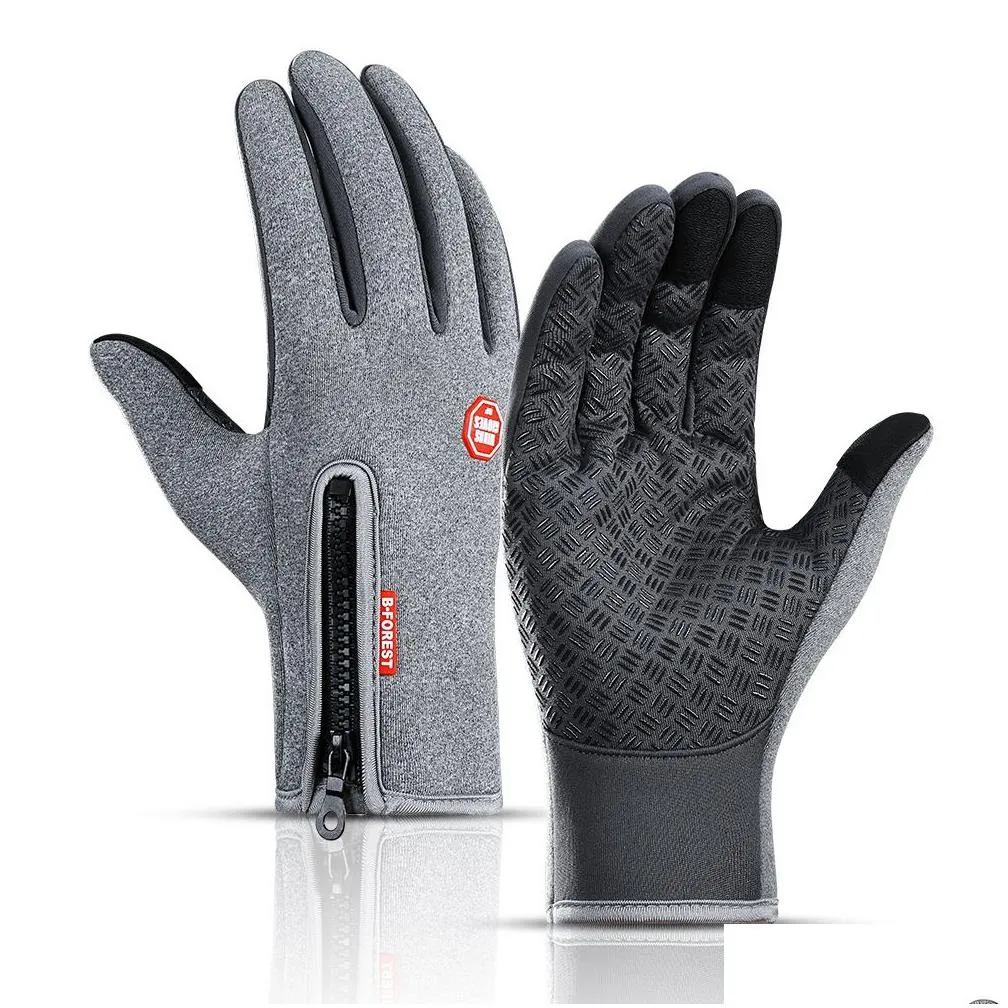 motorcycle gloves winter gloves for men women touchscreen warm outdoor cycling driving windproof non-slip camping hiking sports full finger