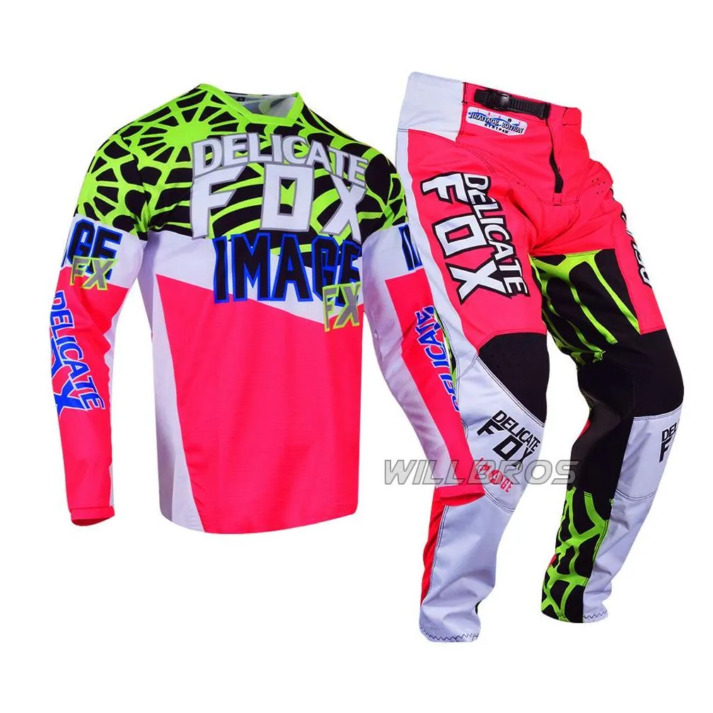 delicate fox 180 heritage venin spiderwebs jersey pant motorbike mx atv dirt bike utv mtb racing gear set9287025