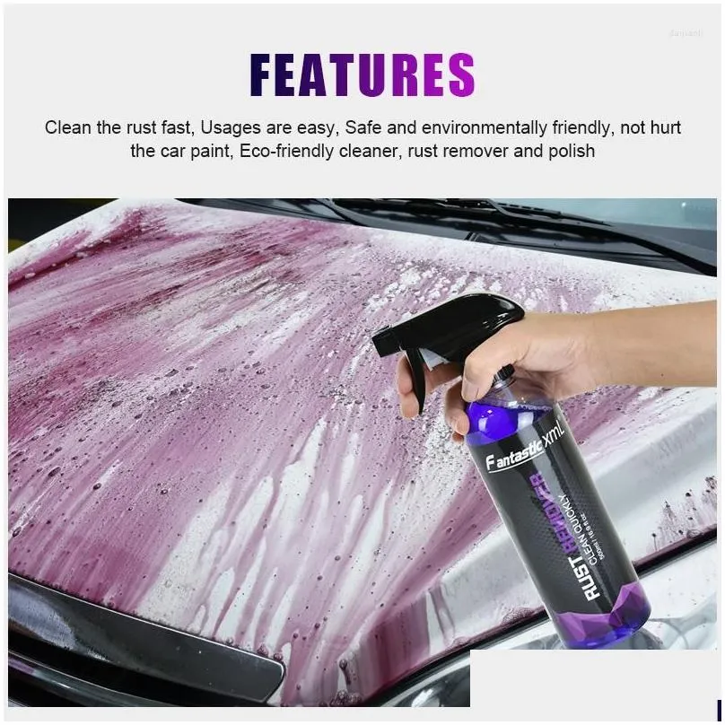 car wash solutions 500ml rust remover cleaning agent wheel hub surface spot yellow macular removal decontamination derusting