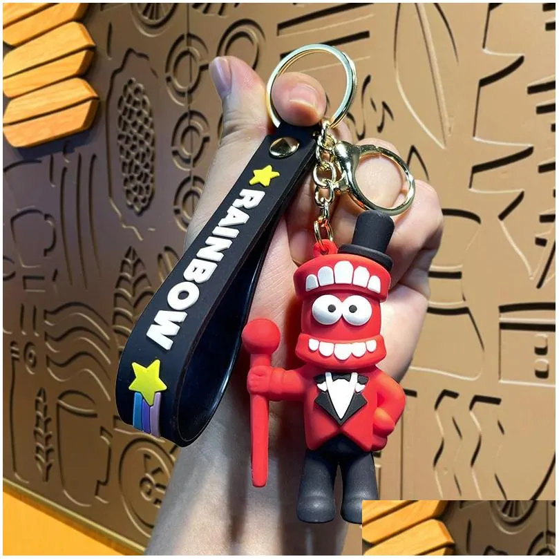 magical digital circus pomni jax silicone cartoon toy keychain doll filling toy children`s christmas gift