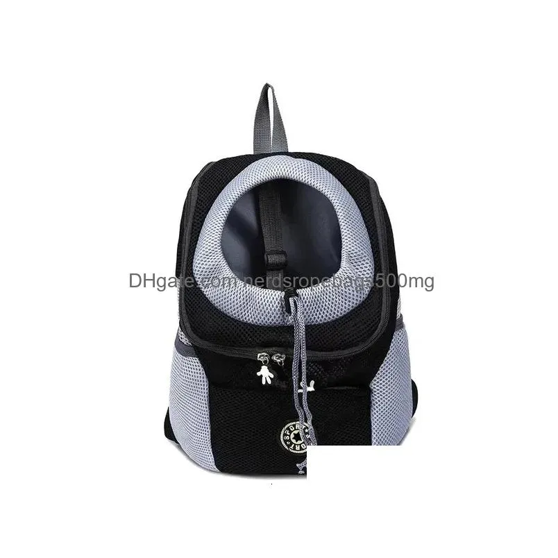 Cat Carriers,Crates & Houses Dog Pet Backpack Travel Bag Front Pack Breathable Adjustable With Safety Reflective Strips For Hiking Out Dhrce