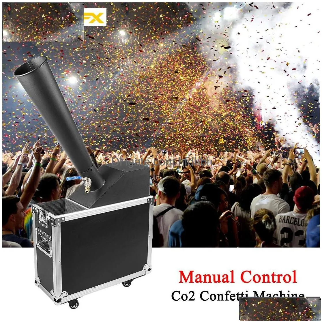 sfx flight case co2 confetti cannon machine stage special effect hand control co2 blaster with gas pipe