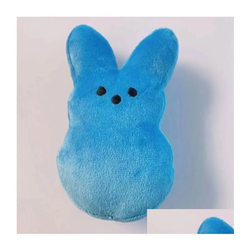 15cm cartoon mini easter bunny peeps plush doll pink blue yellow purple rabbit dolls for children cute soft plush toys jj 1.4