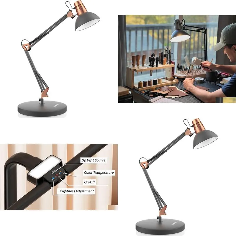 metal desk lamp adjustable goose neck architect table lamp