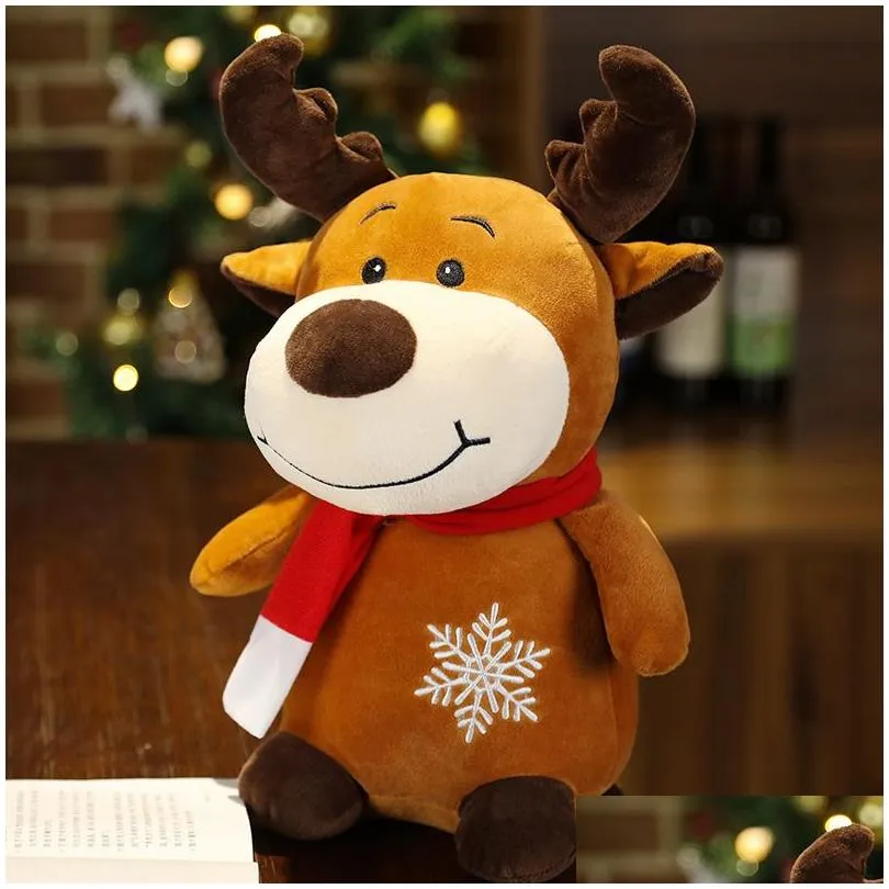 plush toys santa claus elk snowman doll christmas pillow children`s christmas gifts