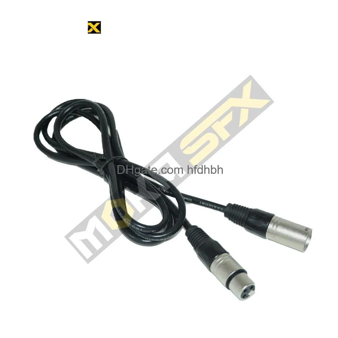  10 pcs/lot 2 meter length 3 pin signal connection dmx cable high speed metal material for stage/ddj/party