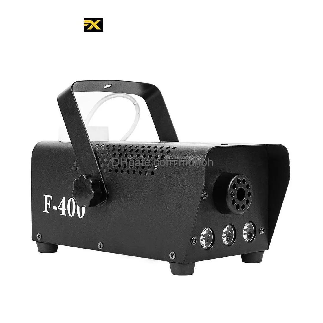 400w led mini fog machine spray 3.5m hold 0.3l oil led 3x3w rgb smoke generator for party club dj disco stage lighting effect smoke cover 2000cuft per minutes