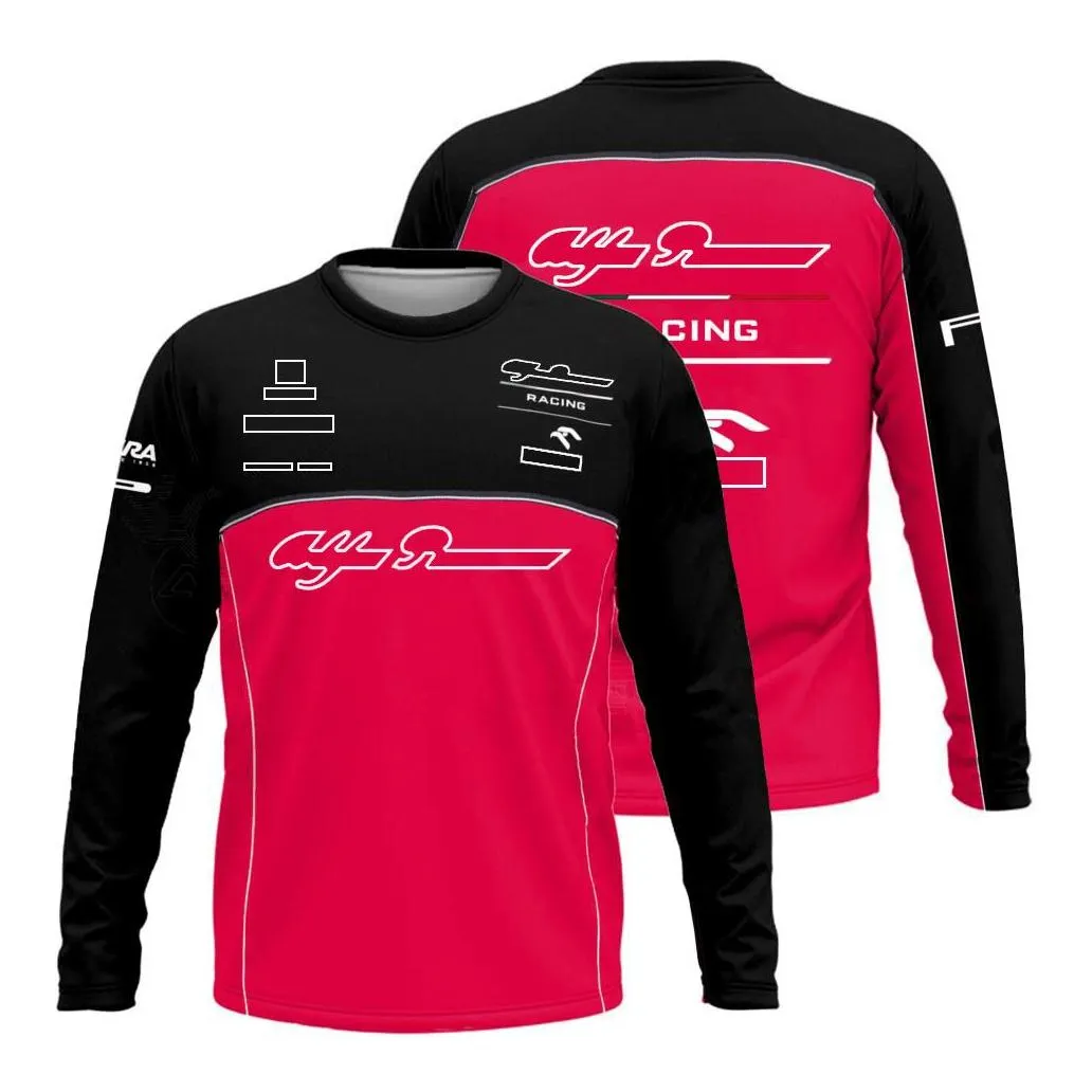 2022 new f1 long sleeve t-shirt jersey formula 1 racing suit t-shirts fans summer quick dry sport tops men`s outdoor motocross jersey