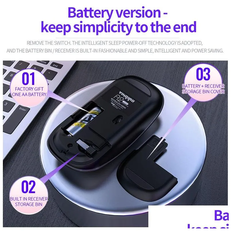 a2 rechargeable wireless bluetooth mice with 2.4g receiver 7 color led backlight silent mice usb optical gaming mouse with battery for computer desktop laptop pc