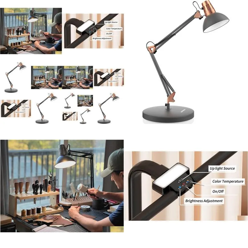 metal desk lamp adjustable goose neck architect table lamp