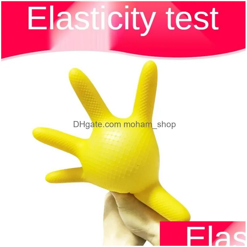 disposable gloves dishwashing womens thickened beef tendon latex rubber plastic housework durable waterproof labor protectio227s