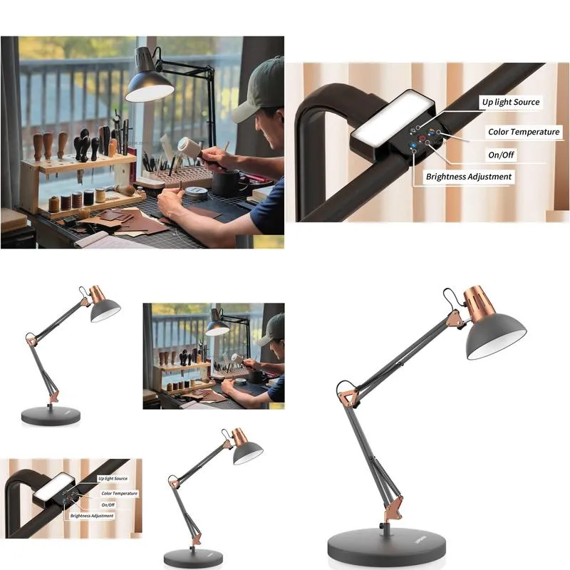 metal desk lamp adjustable goose neck architect table lamp
