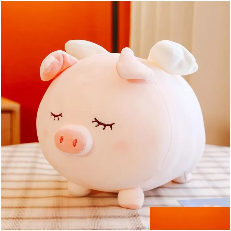 new love angel pig plush toy doll down cotton soft piglet throw pillow to give girl comfort doll wholesale