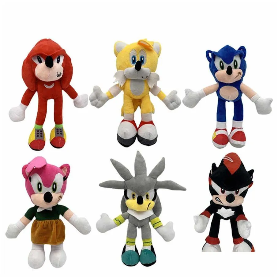 20cm super the hedgehog plush soft toys shadow amy rose knuckles tails soft stuffed peluche dolls gift for kids