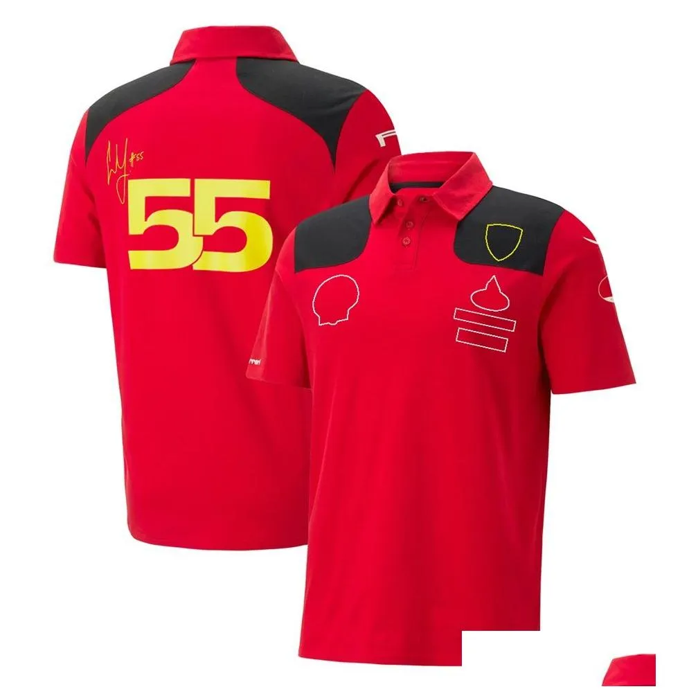 2023 new f1 t-shirt men`s polo shirts formula 1 red team short sleeve t-shirts summer f1 racing clothing jersey custom