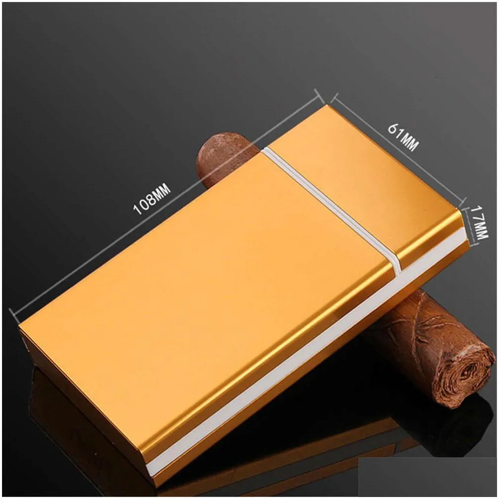 ladys cigarette case 20pcs capacity ultra thin cigarettes box automatic  lid tobacco holder pocket box cigarette accessories