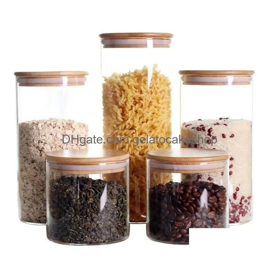 airtight glass kitchen canisters with bamboo lids bamboo glass storage containers that offer modern style and clean kitchen