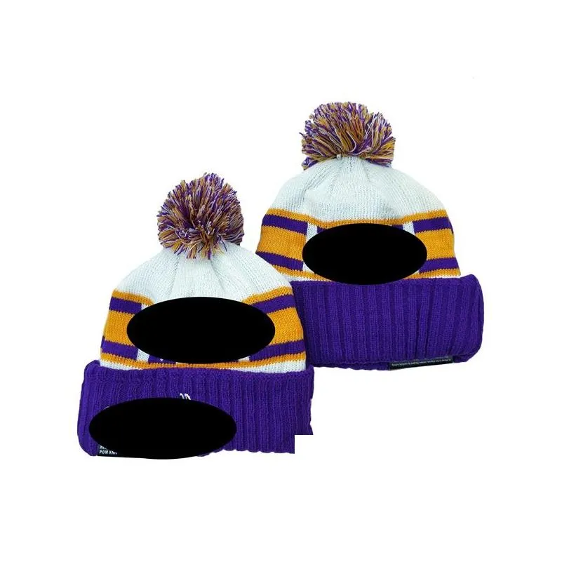 minnesotavikingsbobble hats baseball ball caps 2023-24 fashion designer bucket hat chunky knit faux pom beanienfl christmas hat