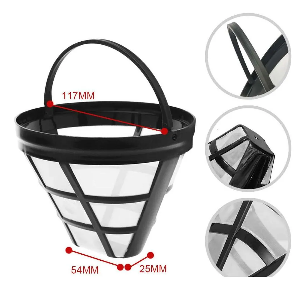 reusable coffee filter basket cup style coffee machine strainer nylon mesh filter funnel kettle coffee maker tool accessories