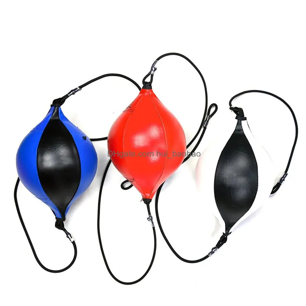 punching balls quality pu leather punching ball pear boxing bag inflatable reflex speed balls fitness training double end boxing speed ball