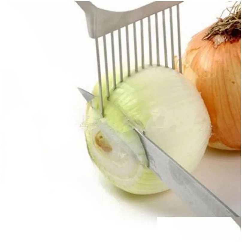 50pcs/lot stainless steel onion plugs onion cutter fruit and vegetable cutter holder tenderizer pin kitchen tool onion pin