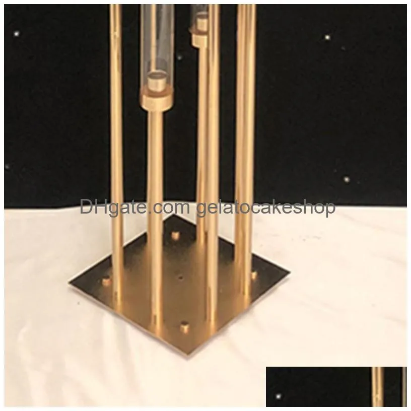 qb 8 heads metal candelabra candle holders road lead table centerpiece gold candelabrum stand pillar candlestick wedding