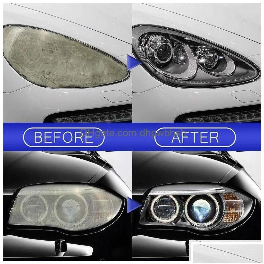car light restorative liquid removing oxidation dirt portable headlight repair polish for restoration f2w9 drop delivery