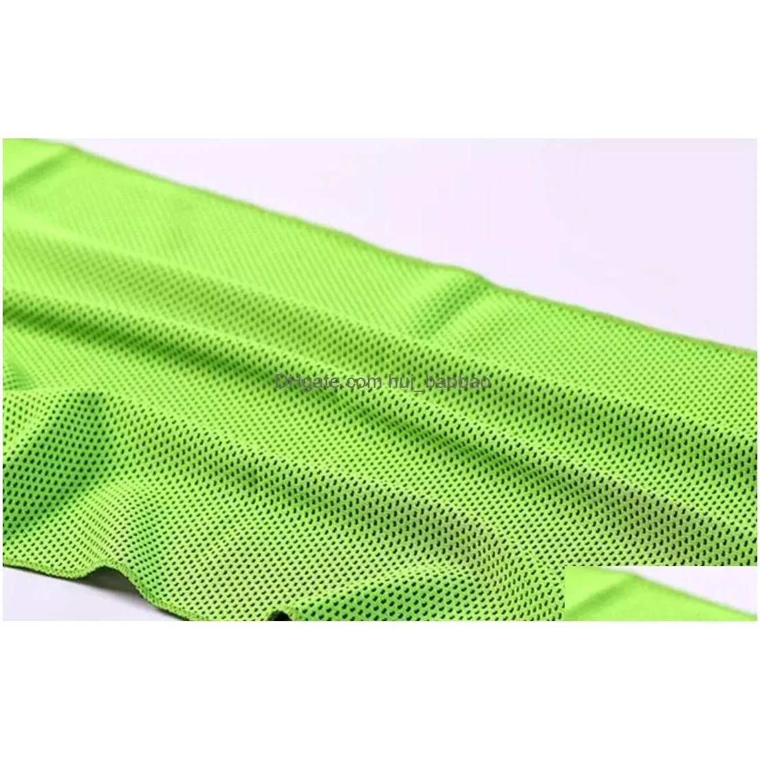 titanium sport accessories cooling towel 100pcs 30x90cm ice cold sports opp bag summer sun stroke exercise polyester soft breathable