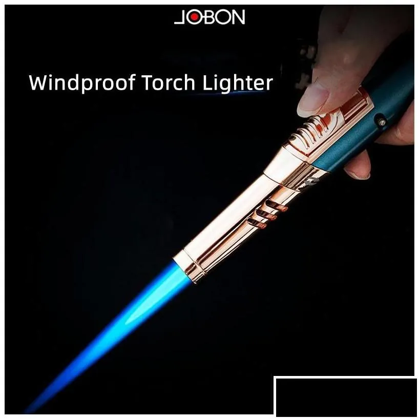 lighters torch gas gun lighter metal windproof elbow cigar cigarette refill  bbq kitchen cooking tool jewelry welding gifts drop