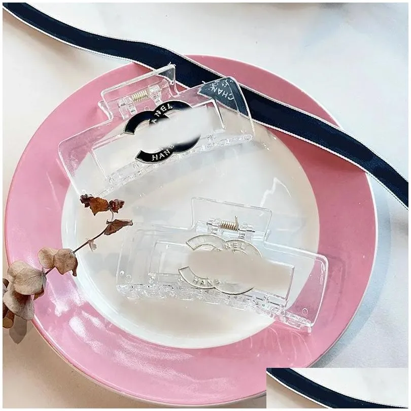 women hair clip hair claw transparent plastic headband hairpins ponytail claw clip crab hair accessories designer jewelry headwear