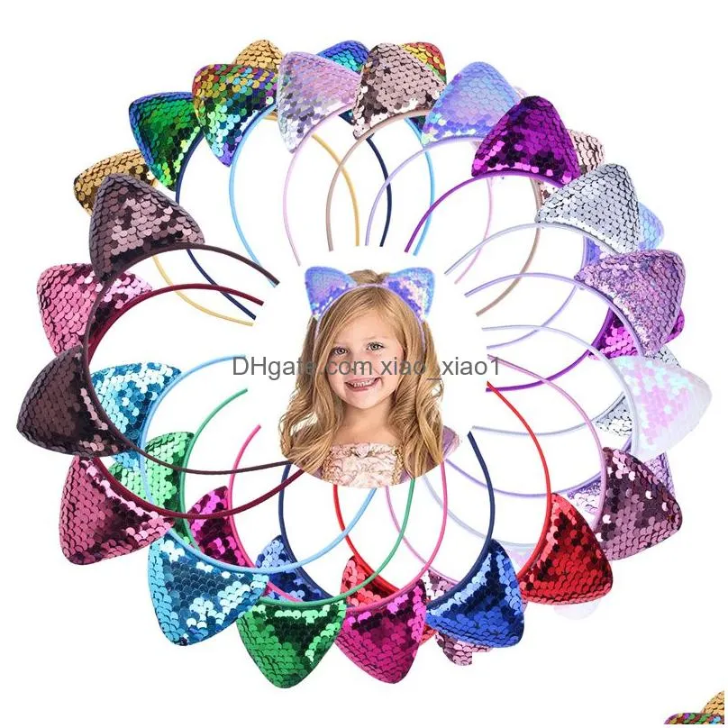 sequin hair hoop headband glitter hair clip heart shaped squin hair accessories for girls and women wedding birthday t9i002592