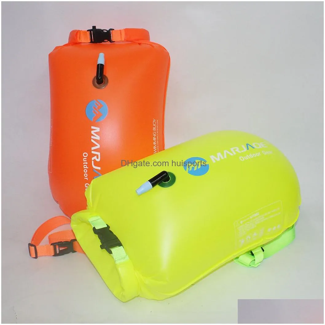 swimming float inflatable drift bag with storage and fart float bag waterproof bag swim buoy