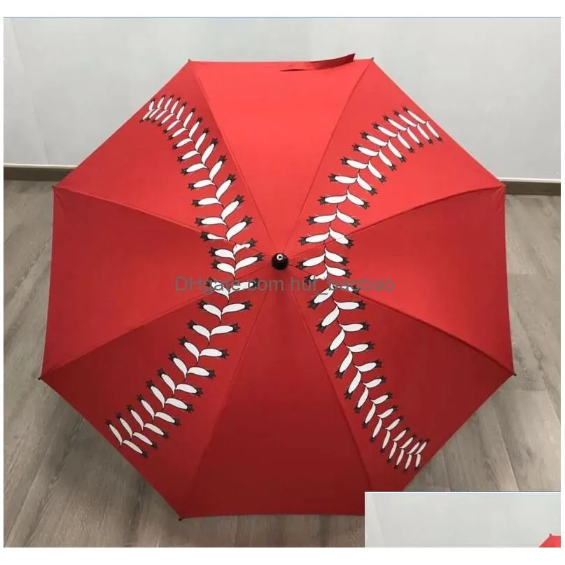 10pcs navy red white yellow cheerleading umbrellas automatic rain women three-folding baseball stitching umbrella windproof female waterproof