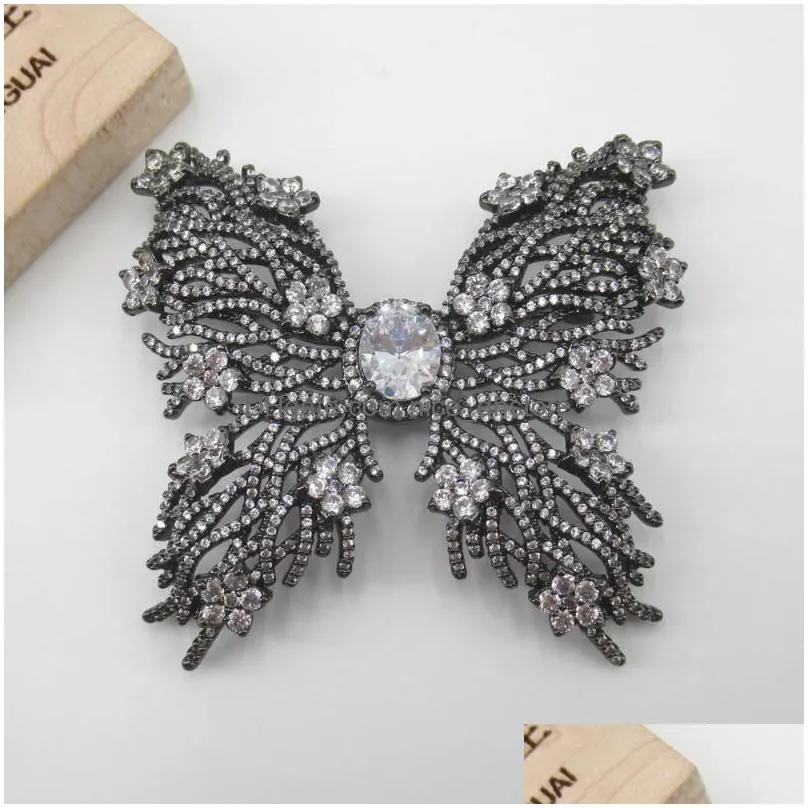 pins brooches apdgg gold plated green cubic zirconia micro pave butterfly brooch pin