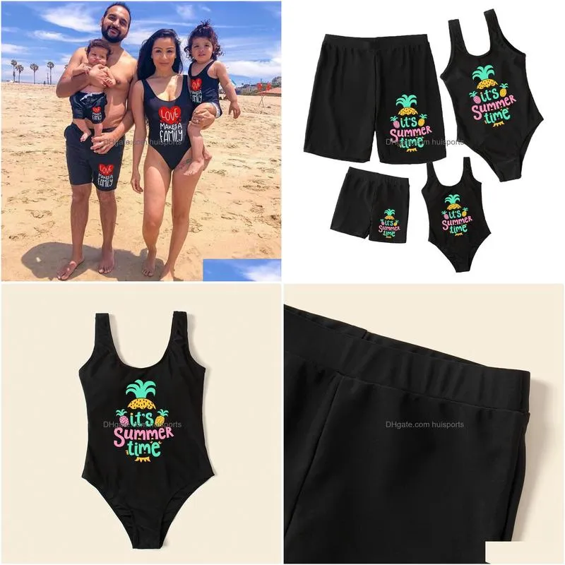 summer family look swimwear mommy and me bikini bathing suits daddy son shorts family matching beach wear swimsuits