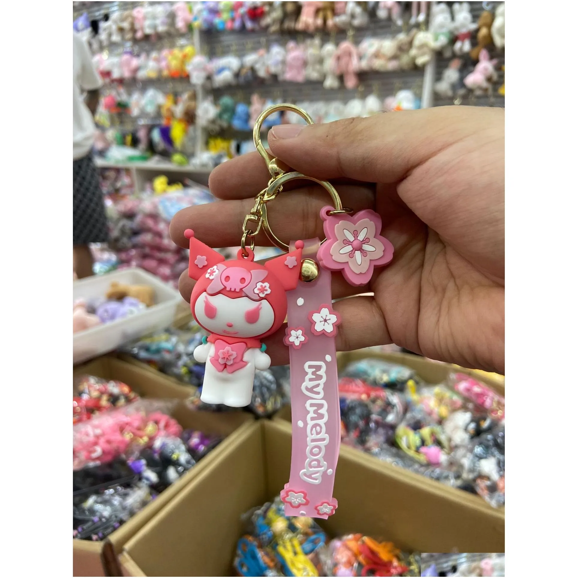 wholesale anime keychain dog kuromi bear keychain doll small gift cartoon pendant